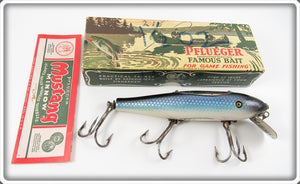 Vintage Pflueger Blue Mullet Scale Mustang Lure In Box 9509