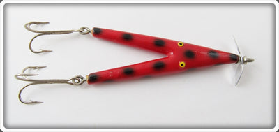 Vintage Weber Red & Black Split Tail Lure
