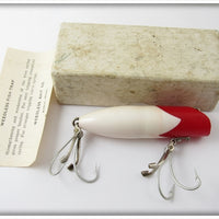 Vintage Weedless Bait Co Red & White Weed Splitter Lure In Box