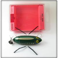 Vintage Crazy Legs Green Top Water Lure In Box