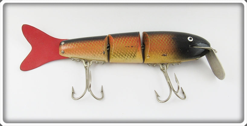 Vintage Dam Gold Scale Jointed Wobbler Lure