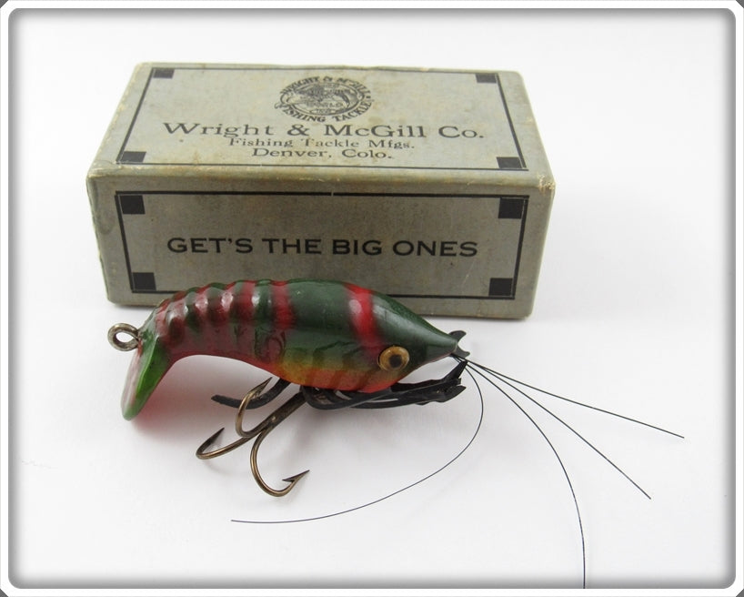Vintage Wright & McGill Flapper Crab Lure In Box 