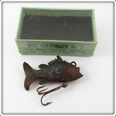 Vintage Joe White Miss Golddigger Lure In Box 