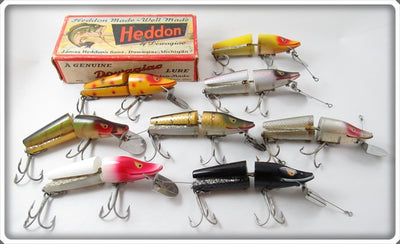 Vintage Heddon Scissor Tail Complete Set Of Eight Lures