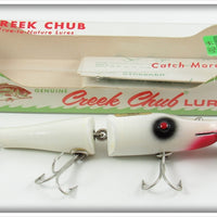 Creek Chub White With Black Eye Shadow Jointed Pikie Lure In Box 2612