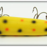 Heddon Yellow With Black & Red Spots Lucky 13 2500 YBRS