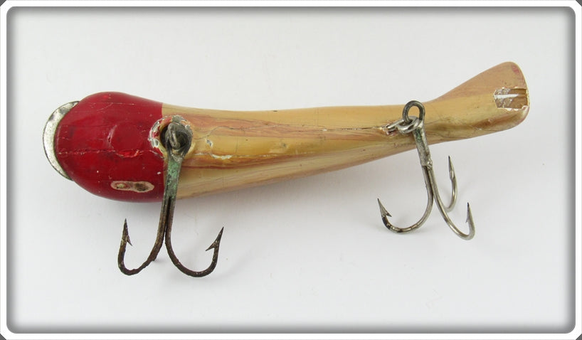 Vtg. Leurre de pêche Paw Paw en bois de 3,25 po. avec oeillets en verre - France Vtg. Leurre de pêche Paw Paw en bois de 3,25 po. avec oeillets en verre - France