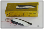 Vintage Lou Eppinger Black & White Scaled Dardevlet Lure