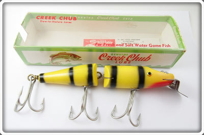 Vintage Creek Chub Tiger Stripe Jointed Husky Pikie Lure In Box 3039W