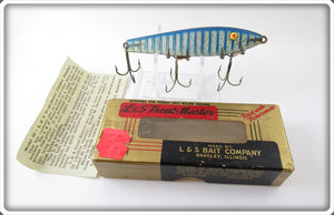 Vintage L & S Transparent Blue Back & Stripes Trout Master Lure 5510