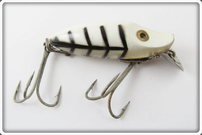 Heddon White & Black Shore River Runt Spook Sinker Lure 9119XWB