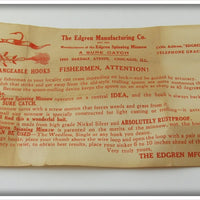 Edgren Mfg Co Spinning Minnow In Box