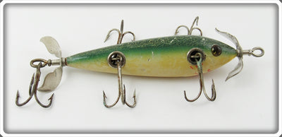 Vintage Shakespeare Green Crackleback Back 44 GW Underwater Minnow