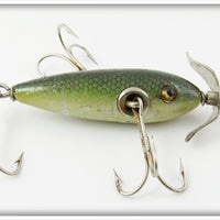 South Bend Scale Finish Green Blend Midget Underwater Minnow 901 SF
