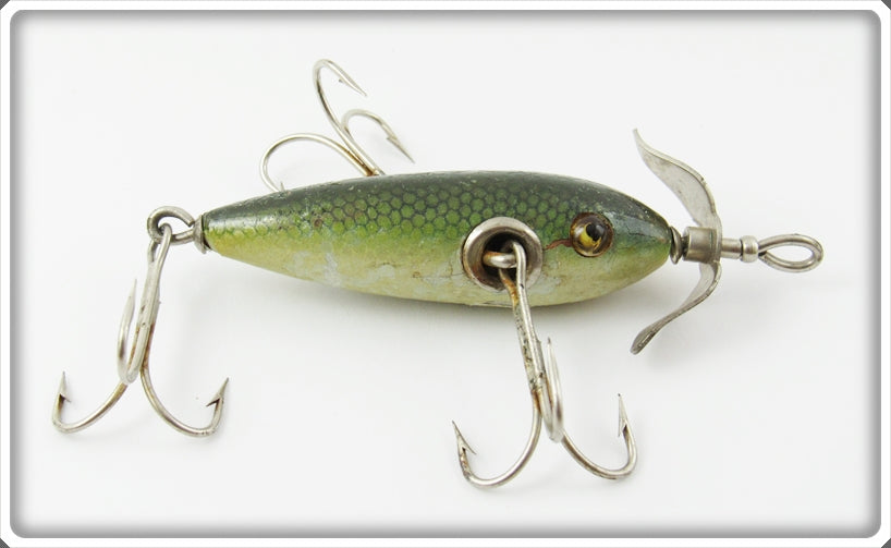 South Bend Scale Finish Green Blend Midget Underwater Minnow 901 SF