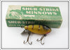 Vintage Creek Chub Shur Strike Yellow Perch Crab Lure In Box