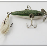Fisherman Altered Green Crackleback Minnow With Worden Spinners