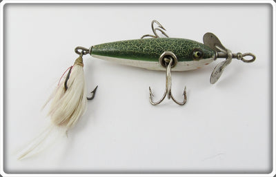Fisherman Altered Green Crackleback Minnow With Worden Spinners
