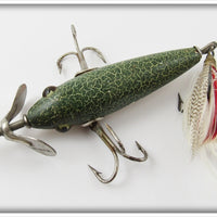 Fisherman Altered Green Crackleback Minnow With Worden Spinners