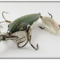 Fisherman Altered Green Crackleback Minnow With Worden Spinners
