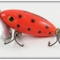 Arbogast Orange Black Dots 1/4 Ounce Jitterbug