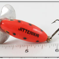 Arbogast Orange Black Dots 1/4 Ounce Jitterbug