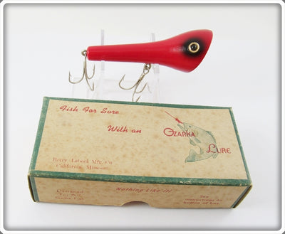 Vintage Berry Lebeck Mfg Co Ozarka Red Talky Topper Lure In Box