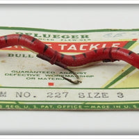 Pflueger Red & Black Worm On Card
