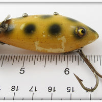 Heddon White With Green Spots Deep O Diver
