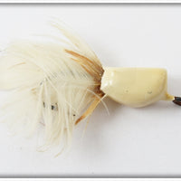 Vintage Jamison All White Coaxer Floating Trout Fly Lure