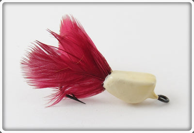 Vintage Jamison White & Red Coaxer Floating Trout Fly Lure