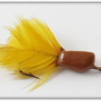 Vintage Jamison Brown & Yellow Coaxer Floating Trout Fly Lure