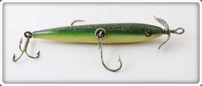 Vintage South Bend Green Crackleback Panetella Lure 913 GCBW