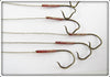 Early 1900's Williams Barbless Snelled Bass Hooks In Correct Box