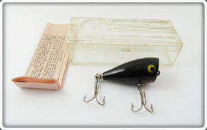 Vintage Whopper Stopper Solid Black 200 Plunker Lure In Box