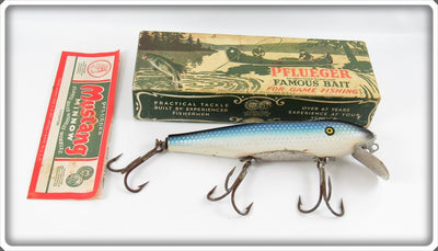 Vintage Pflueger Blue Mullet Scale Mustang Lure 9509 In Box