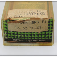 Heddon Brown Crawdad Original Zara Spook In Box 9255 BRS