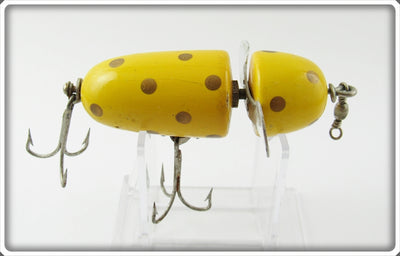 Vintage Pflueger Yellow Gold Spots Globe Lure 3770 Yel Gold 