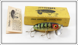 Vintage Fred Arbogast Perch Jitterbug Lure In Picture Box For Sale