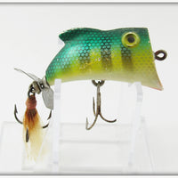 Vintage Whopper Stopper Bayou Boogie Green Perch Topper Lure