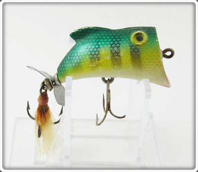 Vintage Whopper Stopper Bayou Boogie Green Perch Topper Lure