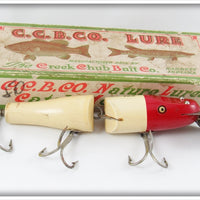Creek Chub White And Red Jointed Snook Pikie Lure 5502 In Box