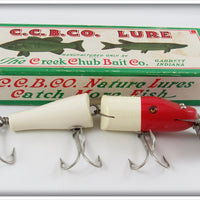 Creek Chub White And Red Jointed Snook Pikie 5502 Lure In Box