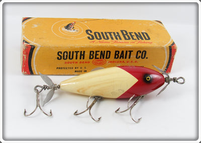 South Bend Red Arrowhead White Surf Oreno 963 RW Lure In Box