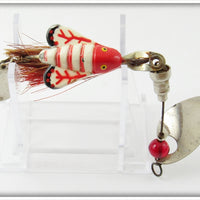 Vintage Pflueger Red & White Snapie Spinner Lure