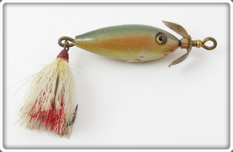 Vintage Heddon Blended Gold Artistic Minnow Lure 51 For Sale