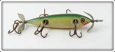 Pflueger Green & White Underwater Trade Minnow Lure 2171