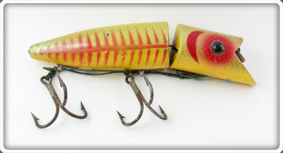 Vintage Heddon Yellow Scale 8369 YS Salmon King Zig Wag Lure