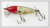 Vintage Heddon Red Head Flitter Wounded Spook Lure 9140 RHF