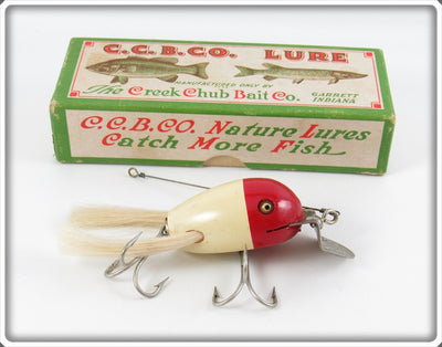 Vintage Creek Chub White Red Head Dingbat Lure 5102 In Box